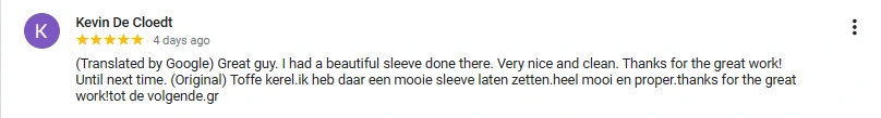 "Beautiful sleeve done, very nice and clean." Read why Kevin De Cloedt recommends Gennaro for high-quality sleeves and a professional environment.